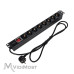 Блок розеток Trinix TRX-PDU/8M-16А Black для комутаційної шафи 19"-2
